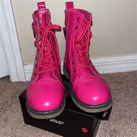 gucci pink combat boots